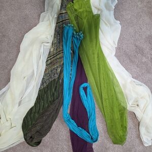 Vibrant Sheer Scarf Set
